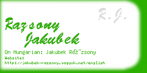 razsony jakubek business card